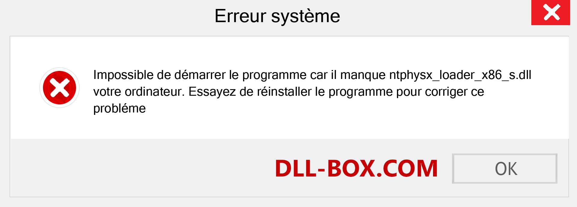 Le fichier ntphysx_loader_x86_s.dll est manquant ?. Télécharger pour Windows 7, 8, 10 - Correction de l'erreur manquante ntphysx_loader_x86_s dll sur Windows, photos, images